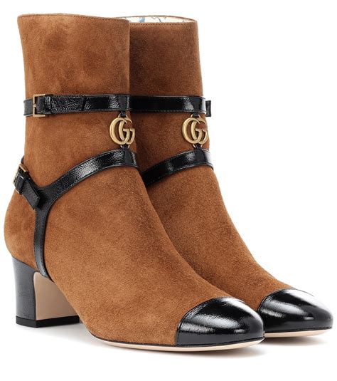 gucci boots suede ankle boot|Gucci ankle boots suede.